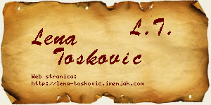 Lena Tošković vizit kartica